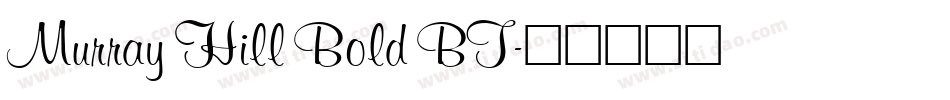 Murray Hill Bold BT字体转换